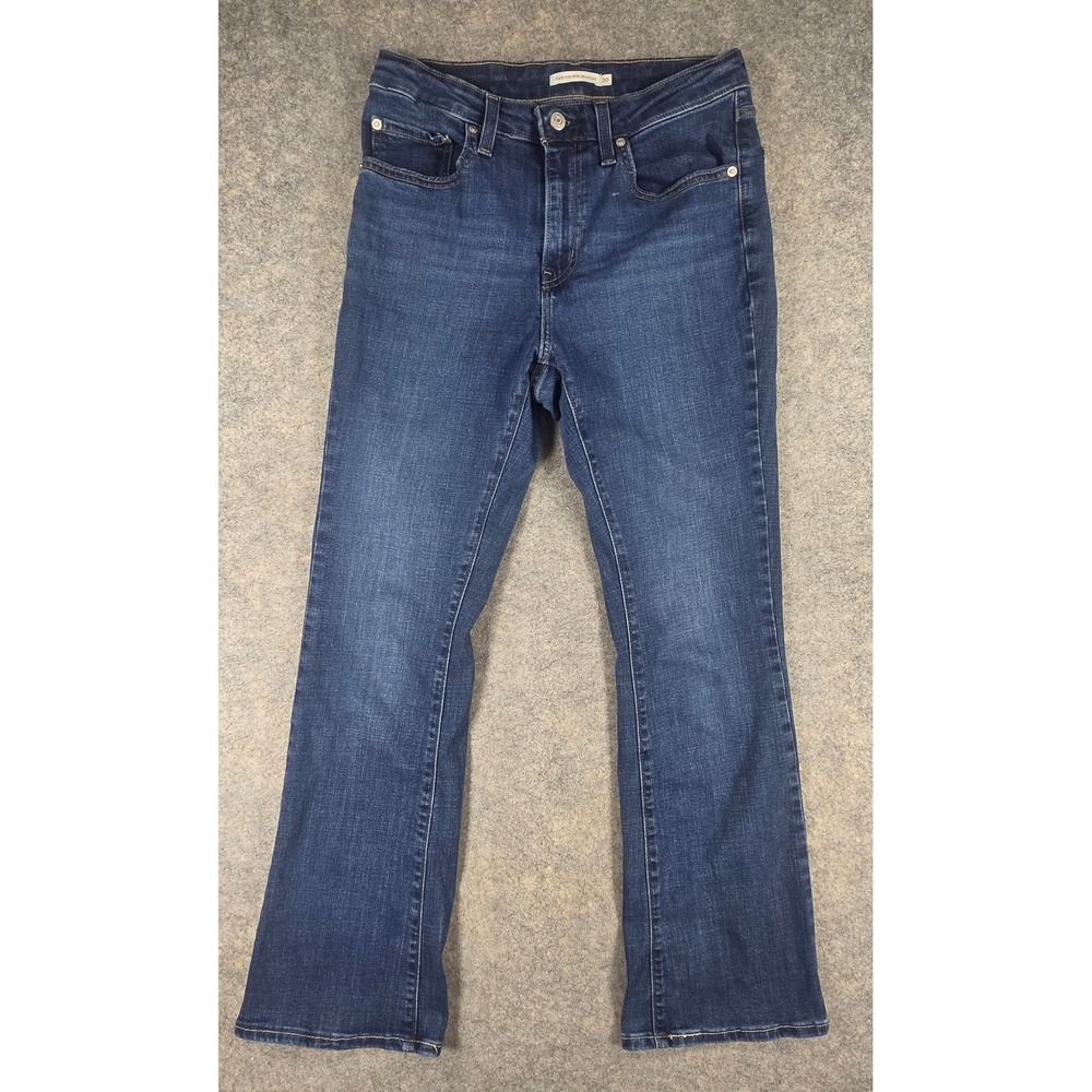 Levis 725 High Rise Bootcut Jeans Dark Wash Blue Denim Womens Size 30x30